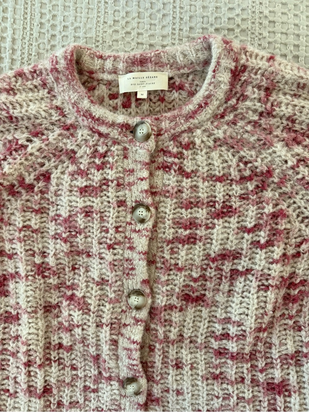 SÉZANE EMILE CARDIGAN Mottled Pink